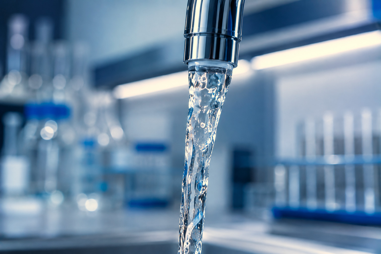 tap-water-sample-lead-copper-analysis Lab technician using ICP-MS method to analyze trace lead and copper in water
